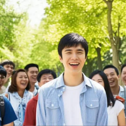 他的阳光性格总是让周围的人感到快乐。