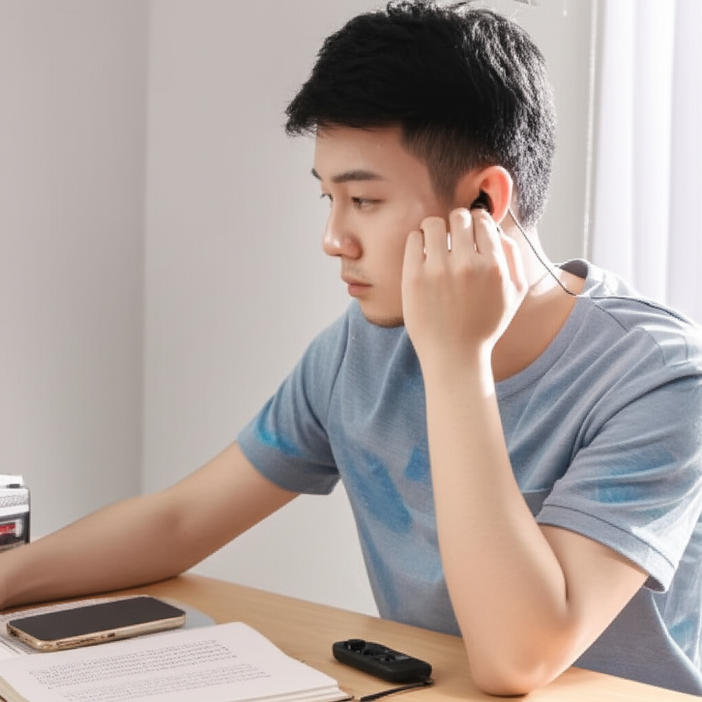 我的左耳耳机没声音了，可能是接触不良。