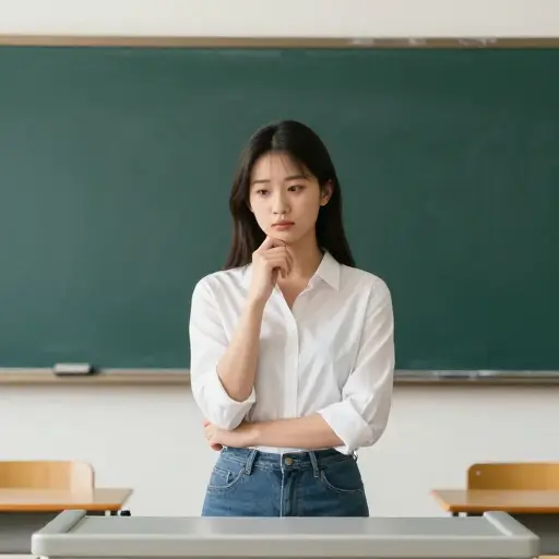 我注意到她在回答那个难题前，声音里有一丝短暂的犹豫。