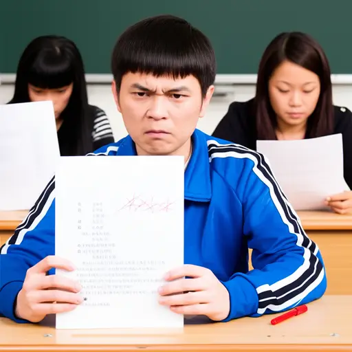 他是班上最生气的学生，因为他的作业被错误地扣分了。