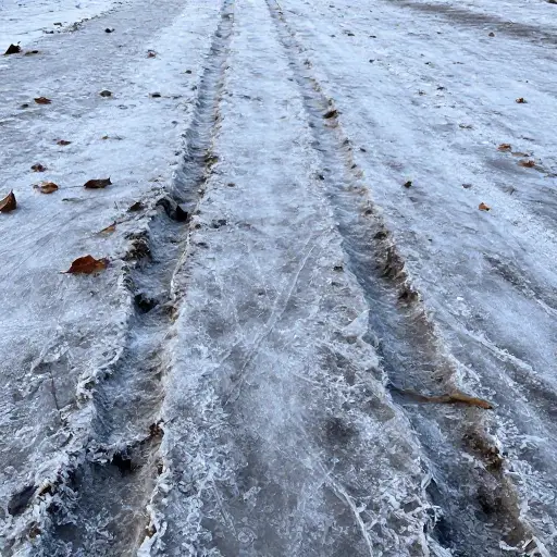 地面冻得很硬，无法挖掘。