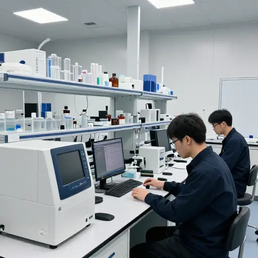 该实验室使用精密的设备进行实验。