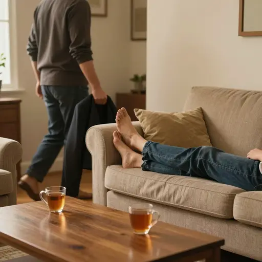 进来吧，别拘束，我去厨房忙一会儿就来。