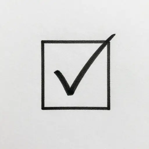 我在方框里打勾表示我的选择。