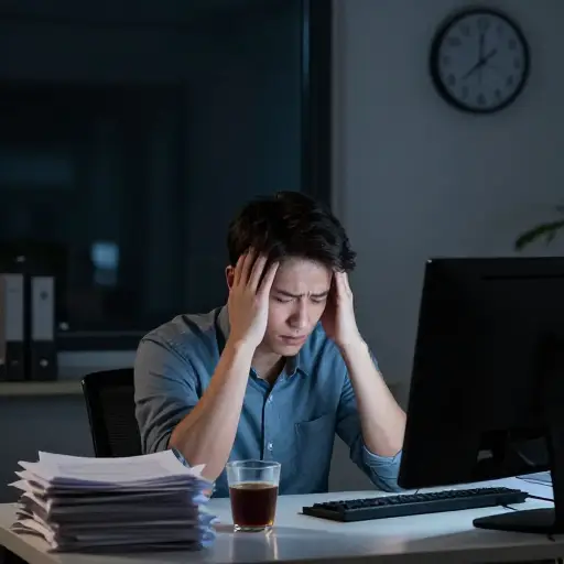 熬夜工作可能会危及你的健康。