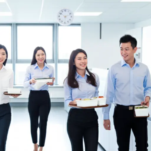 我们公司每天中午12点到1点是午餐时间。