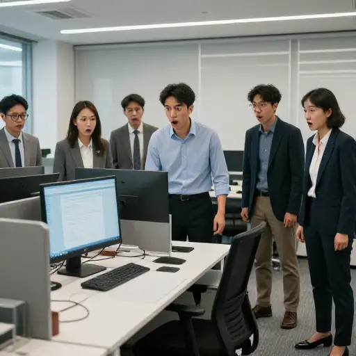 他的突然离开让办公室里的所有人都目瞪口呆。