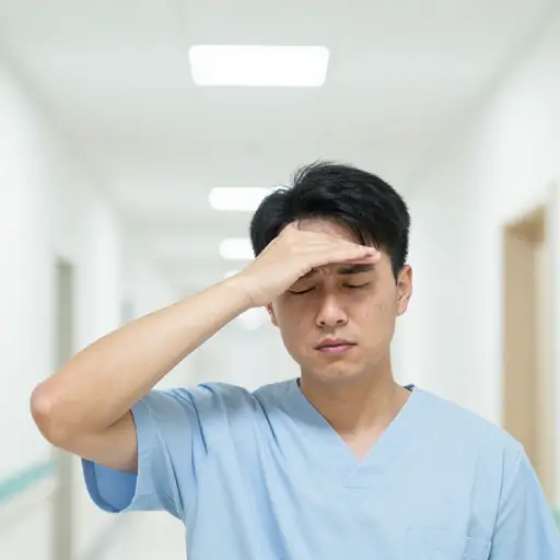 医院里刺眼的灯光让人难以放松。