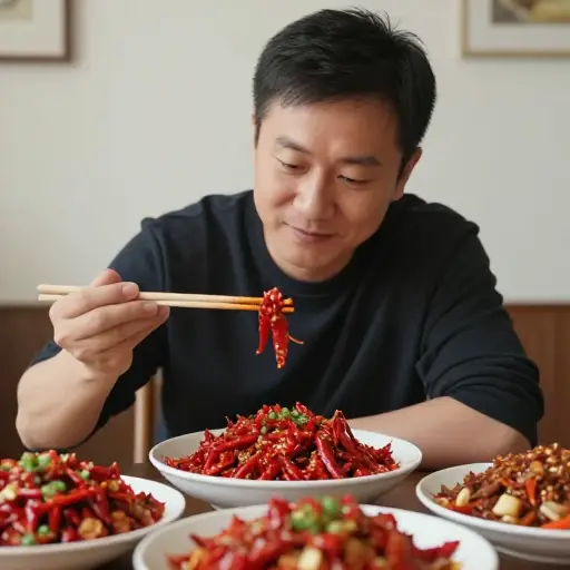 他经常对辣食有强烈的渴望。