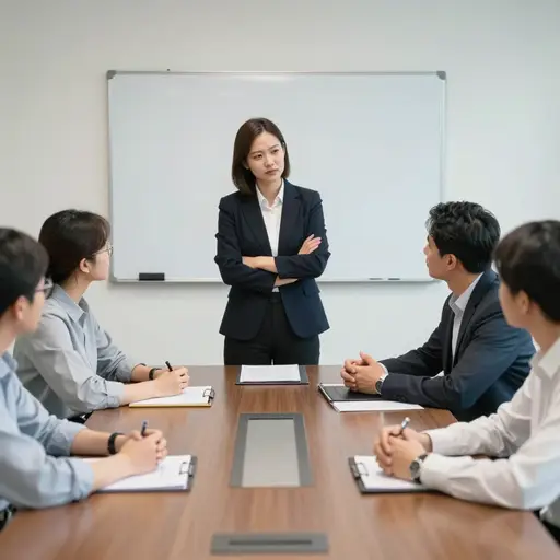 团队发生分歧后，经理召开会议以缓和气氛。