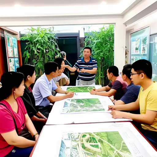 社区举办了一次聚会来讨论新公园的建设计划。