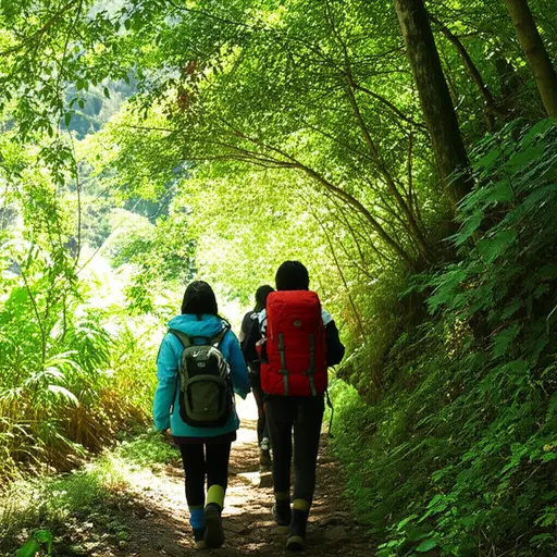 我们计划周末去森林里徒步旅行。