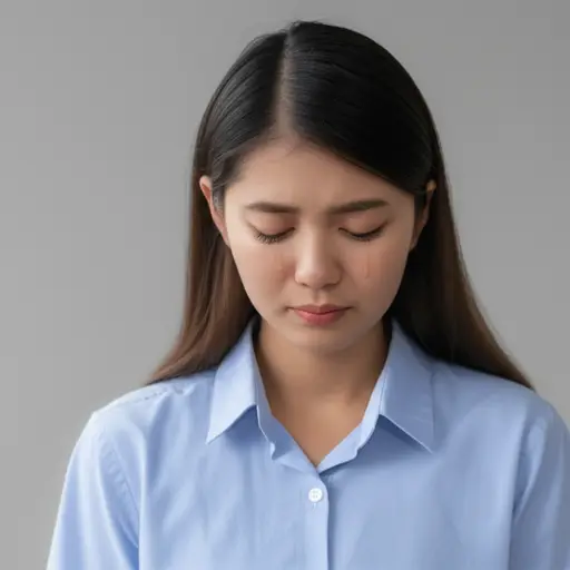 听到这个消息后，她的脸上露出了极度悲伤的表情。