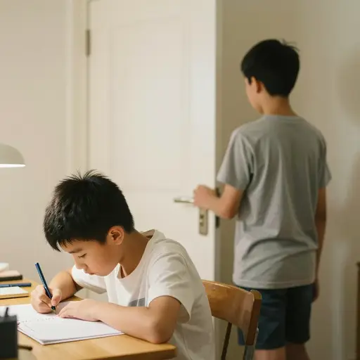 请你妹妹学习时别打扰她。