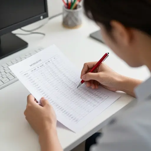教师根据详细的评分标准对学生的作业进行分级。