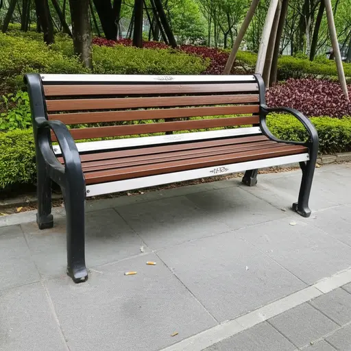公园的长椅下散落着很多烟头。
