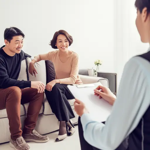 夫妻咨询师帮助他们改善了婚姻关系。