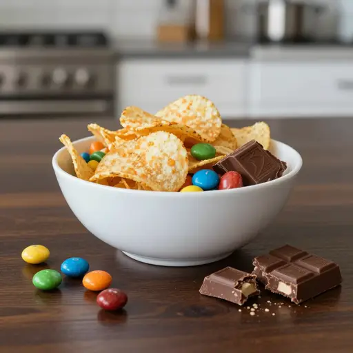 这些零食的营养价值很低。