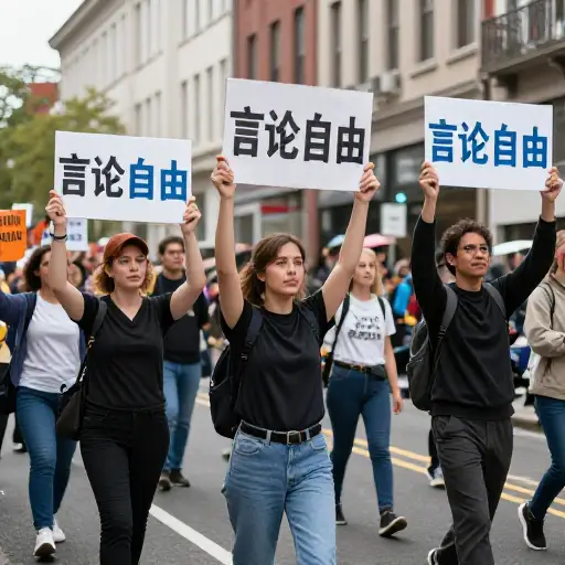 他们为言论自由的权利而斗争。