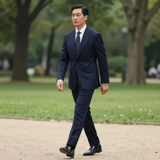 那位穿着考究的绅士举止优雅，显得格外风度翩翩。