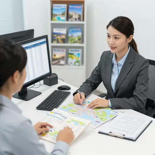 我的旅行代理为我们预定了航班和酒店。