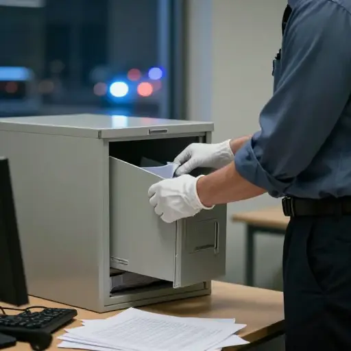警方认为闯入者当时在寻找一份特定的文件。