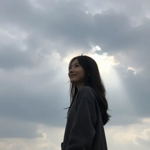 即使在困难情况下，她总是努力看光明面。