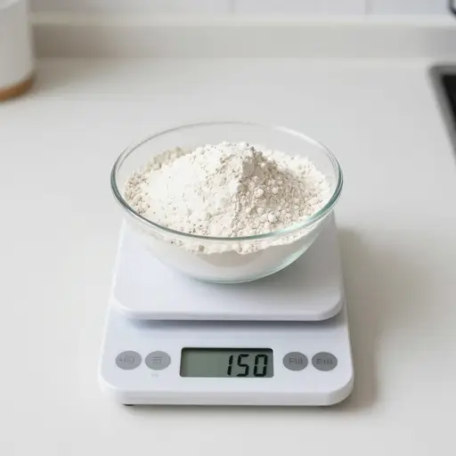 称出150克面粉。