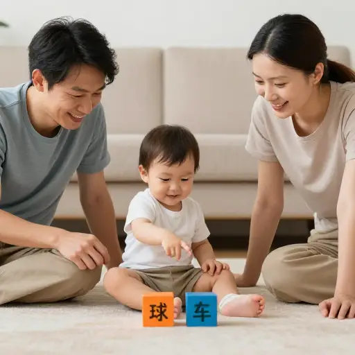 他们的孩子正处于能说单词但还说不了完整句子的阶段。