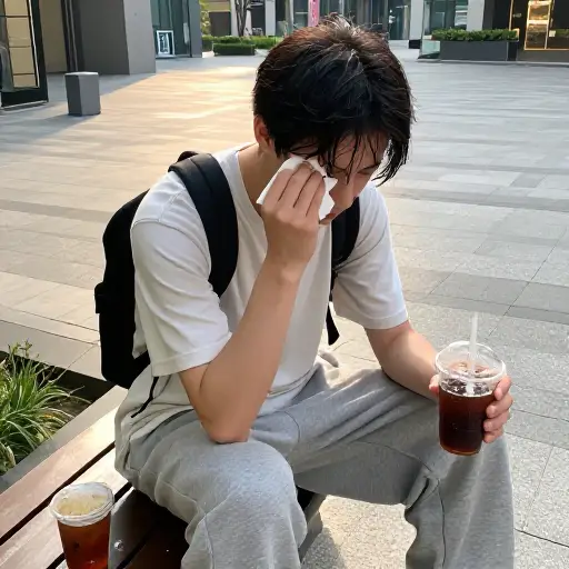 长途步行之后，一杯冷饮就像是天堂。