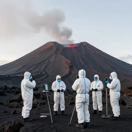 科学家们正在密切监测这座活火山，寻找即将喷发的迹象。