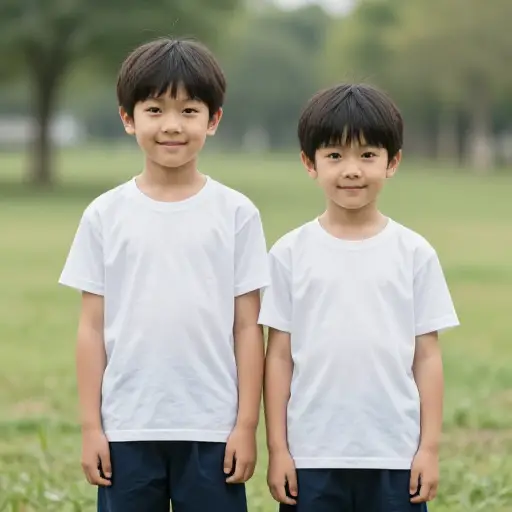 最年轻的男孩们年龄如此接近，他们看起来像双胞胎。
