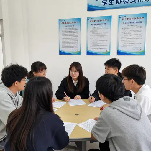 她加入了一个学生协会，以与志同道合的同龄人建立联系。