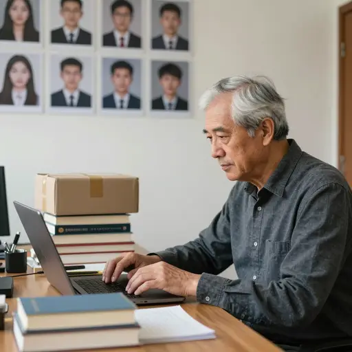 虽然已退休，这位教授仍对昔日的研究生们关怀备至，常发研究文章和职业建议。