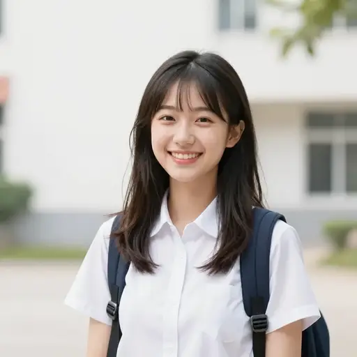 她看起来很开心。