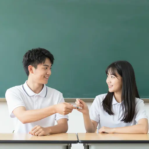 "你介意我借用你的笔吗？" "当然不。"