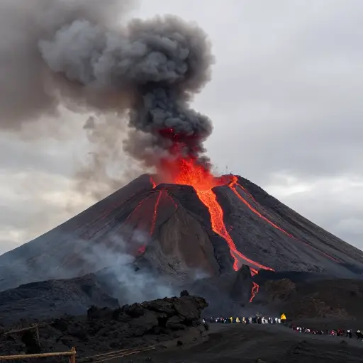 由于该活火山活动增加，当局已发布警告。