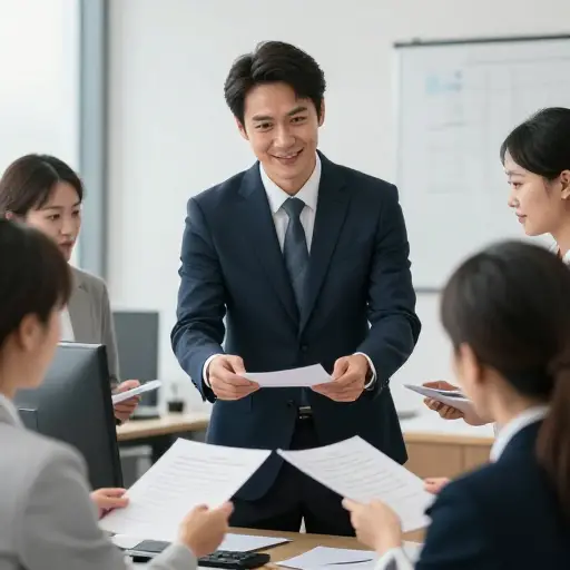 他尽可能多地将责任授权给下属。