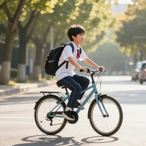 自从我有了新自行车，我每天都骑车上学。