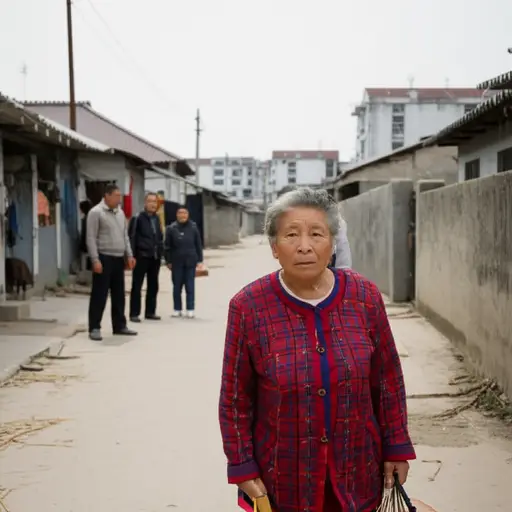 邻居们背后骂她是老巫婆，因为她总是散布谣言。