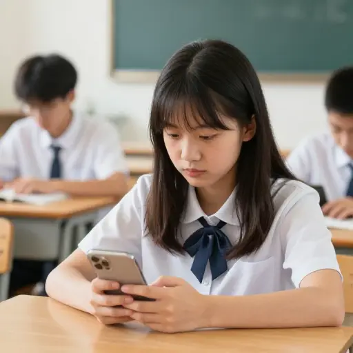 学校规定禁止学生在教室里使用手机。