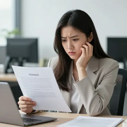 她对是否接受这份工作邀约犹豫不决。