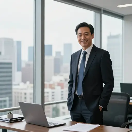 经过多年努力，他成为了一位成功的商人。