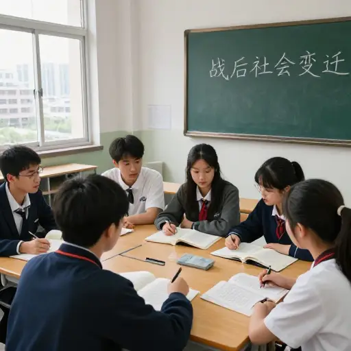 我们正在研究战后时代的社会变迁。