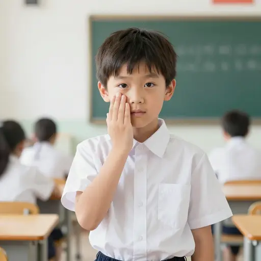 摸摸你的脸。