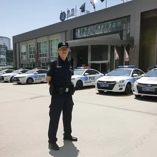我爸爸在警察局工作。