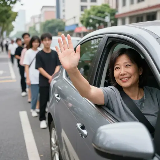 我妈妈可以让我们搭个便车。