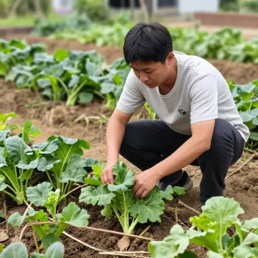 我们在社区租了一块地种蔬菜。