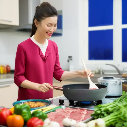 我妈妈每天晚上都会给我们做饭。