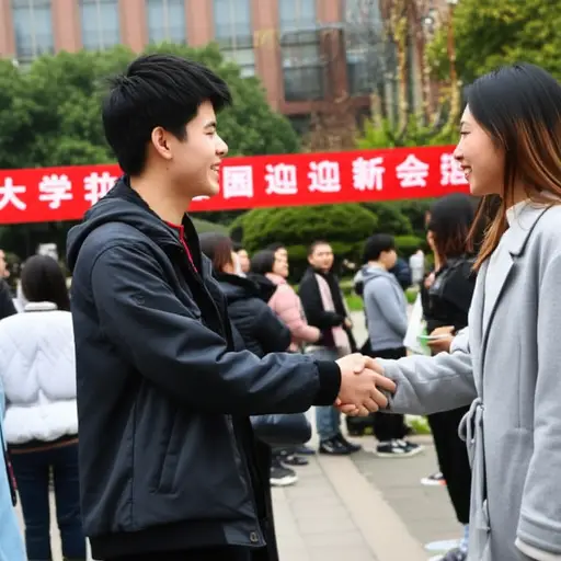 我在大学迎新会上第一次遇见我的室友。
